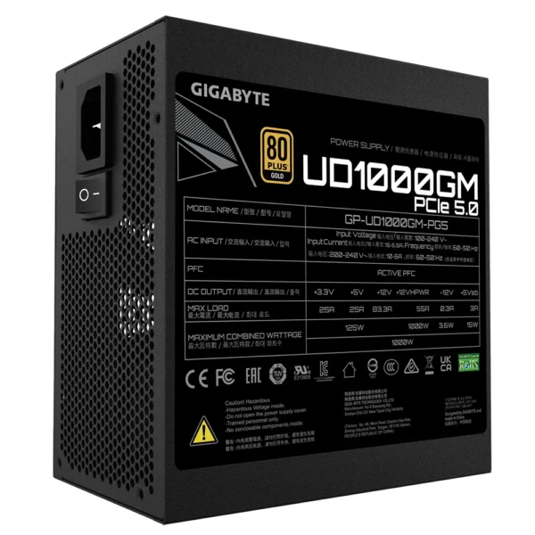 GIGABYTE 1000W PG5 GOLD POWER SUPPLY - Image 5