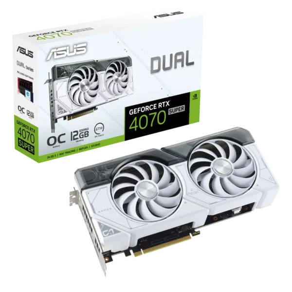 ASUS Dual GeForce RTX™ 4070 SUPER White OC Edition 12GB GDDR6X