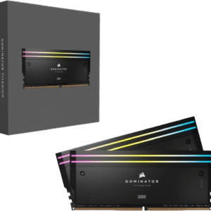 DOMINATOR® TITANIUM RGB 96GB (2x48GB) DDR5 DRAM 6400MT/s CL32 Intel XMP Memory Kit — Black