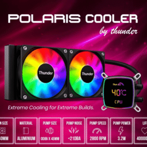 Thunder Polaris 240mm AIO Cooler with Digital Temperature Display