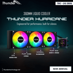Thunder Jezebel 360mm AIO CPU Cooler with Digital Temperature Display