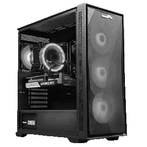 THUNDER TIZONA RGB ATX Mid-Tower High Air Flow Gaming Case + 4x 120mm ARGB Fans